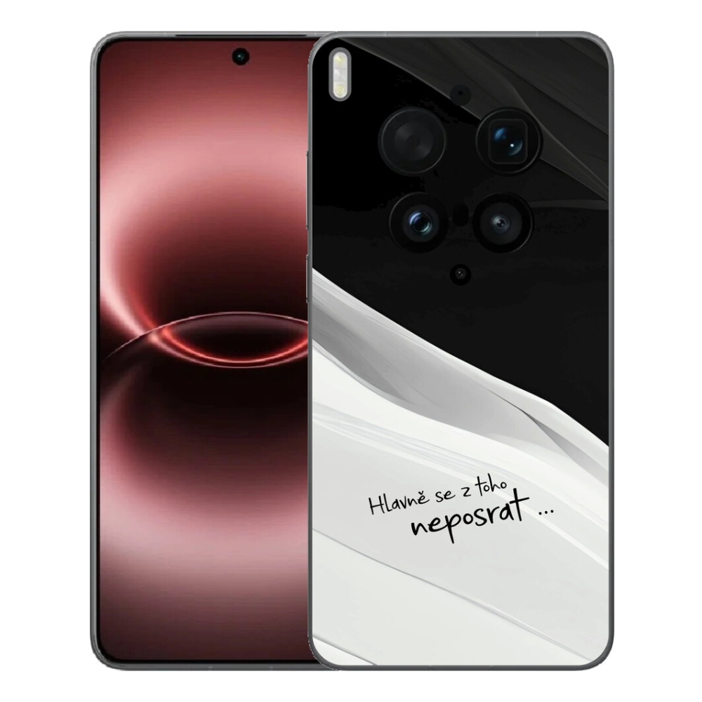 Gelový kryt mmCase na Vivo X300 Ultra - vtipný text 13 bíločerné pozadí