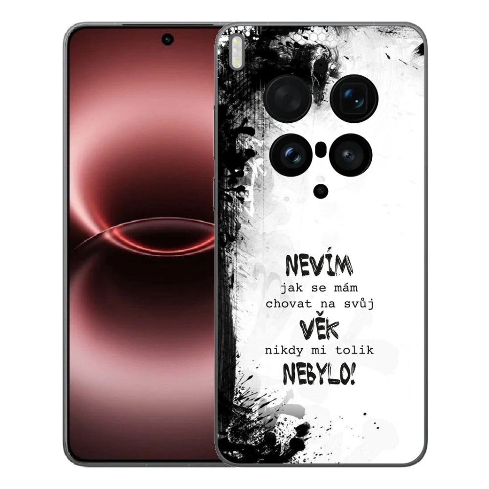 Gelový kryt mmCase na Vivo X300 Ultra - vtipný text 14 bílé pozadí