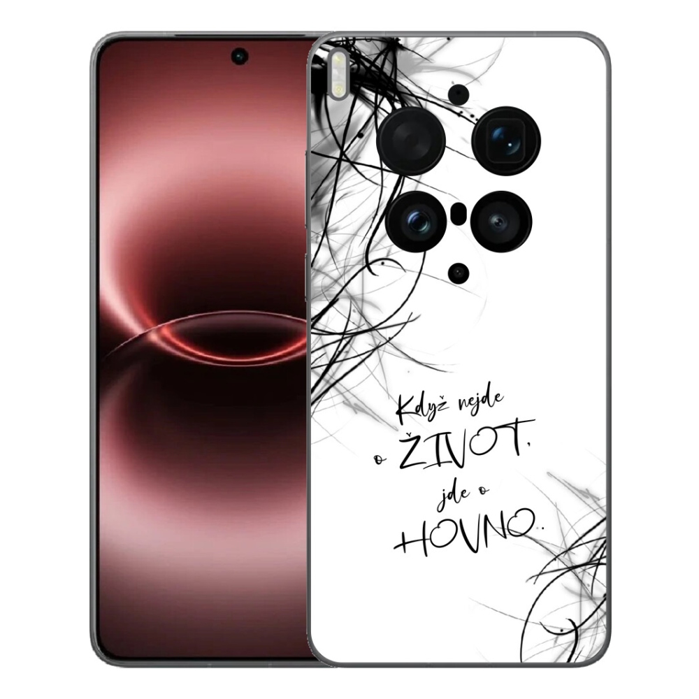 Gelový kryt mmCase na Vivo X300 Ultra - vtipný text 16 bílé pozadí