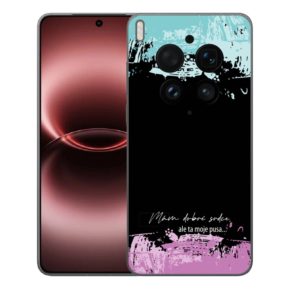 Gelový kryt mmCase na Vivo X300 Ultra - vtipný text 3 černé pozadí