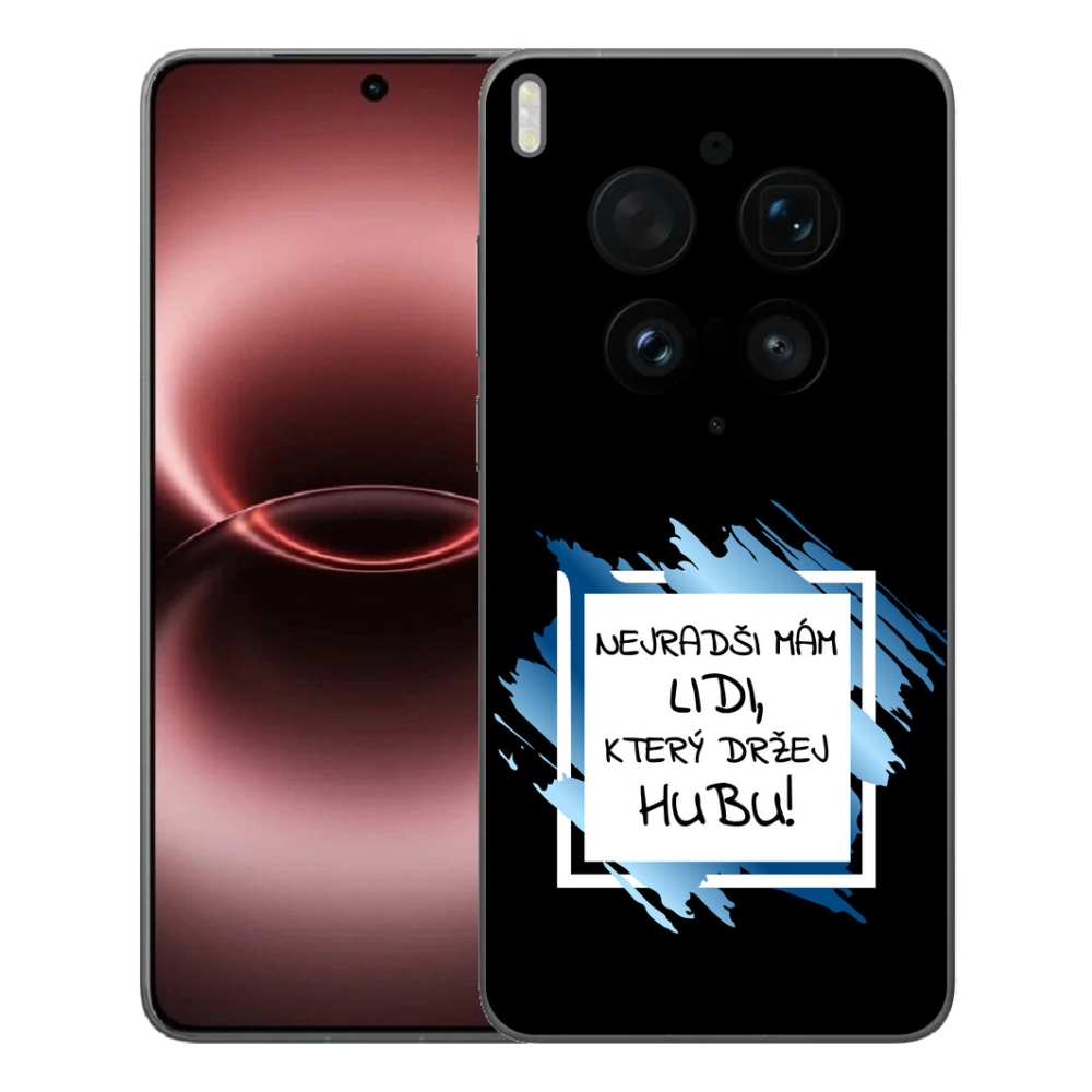 Gelový kryt mmCase na Vivo X300 Ultra - vtipný text 7 bíločerné pozadí