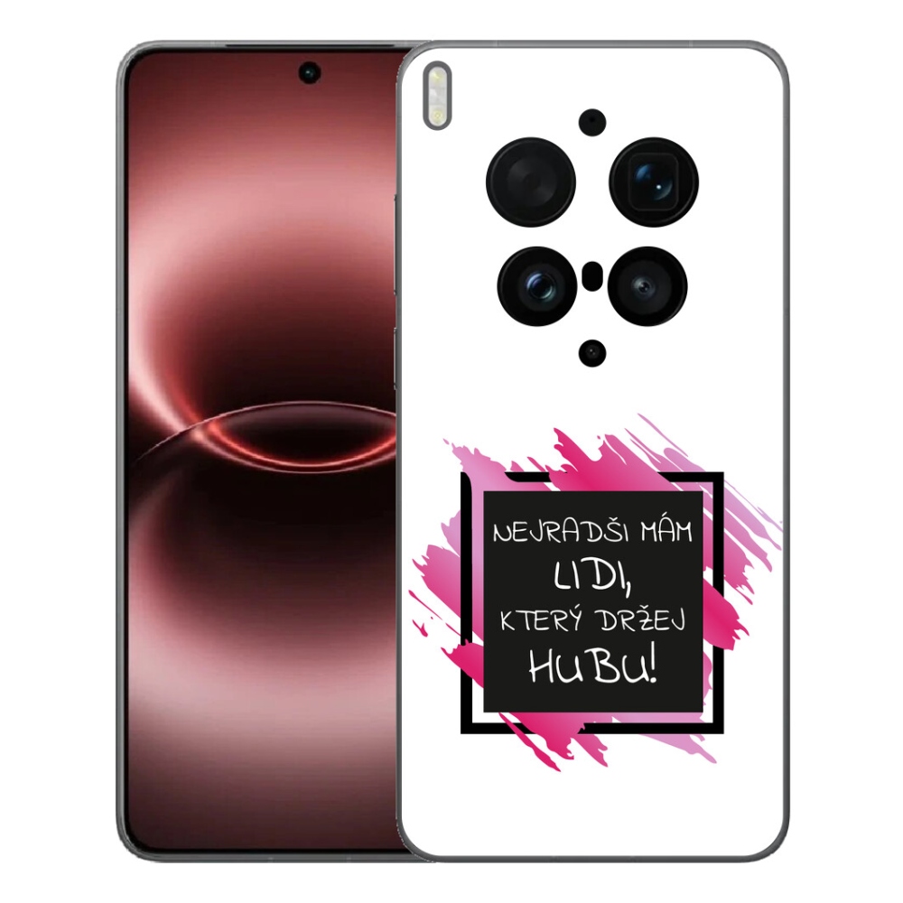 Gelový kryt mmCase na Vivo X300 Ultra - vtipný text 7 černobílé pozadí