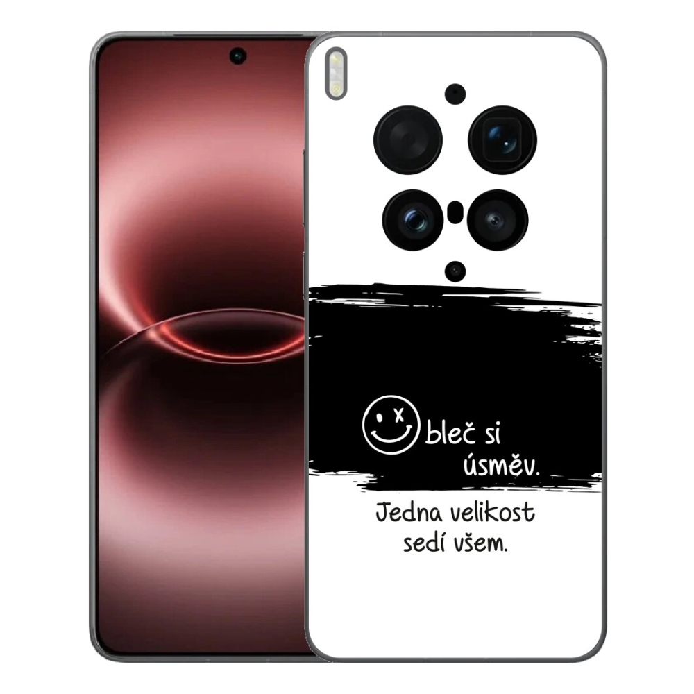 Gelový kryt mmCase na Vivo X300 Ultra - vtipný text 8 černobílé pozadí
