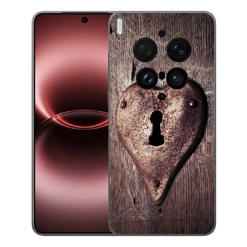 Gelový kryt mmCase na Vivo X300 Ultra - zámek ve tvaru srdce