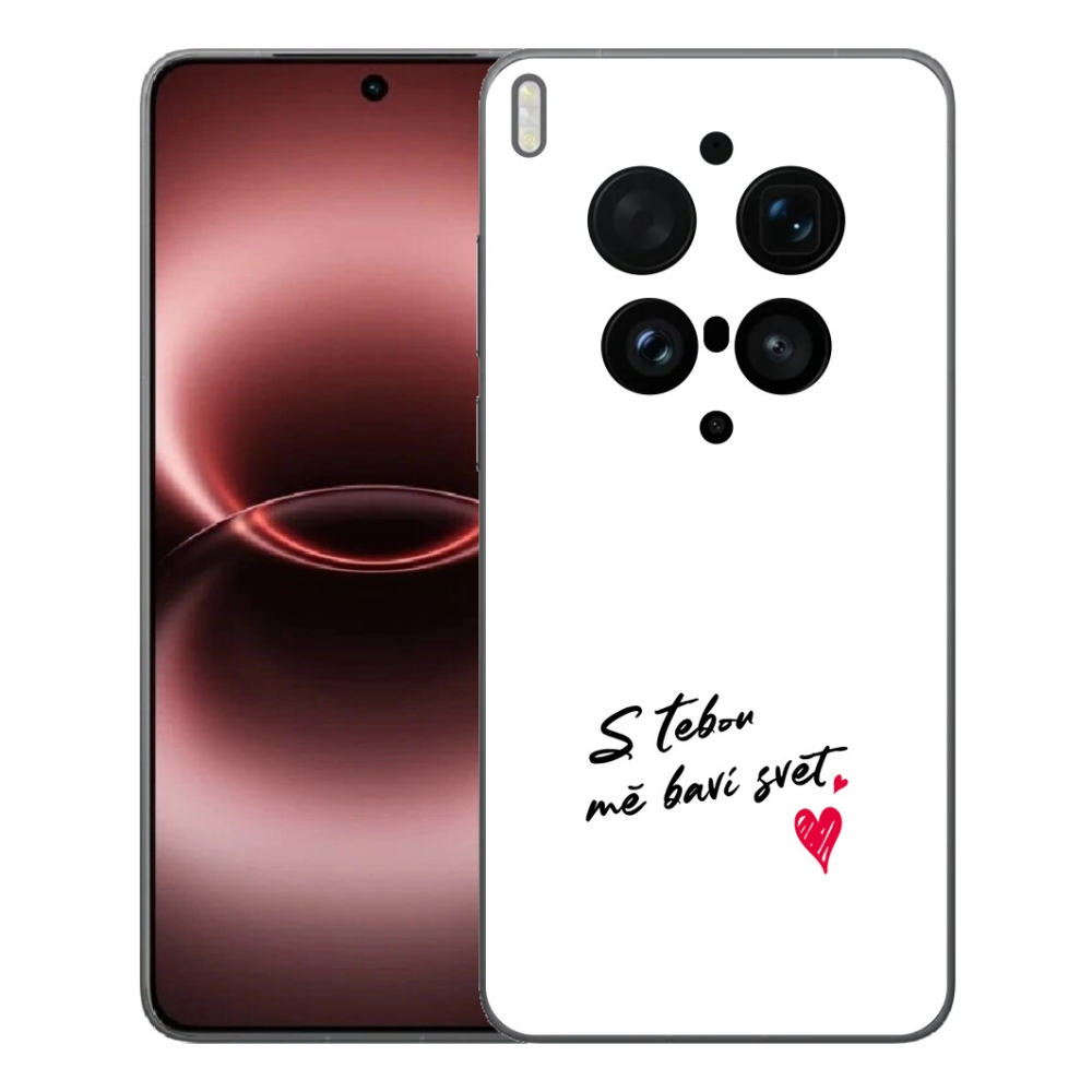Gelový kryt mmCase na Vivo X300 Ultra - zamilovaný text 1 bílé pozadí