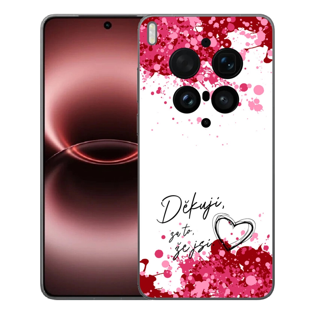 Gelový kryt mmCase na Vivo X300 Ultra - zamilovaný text 2 bílé pozadí