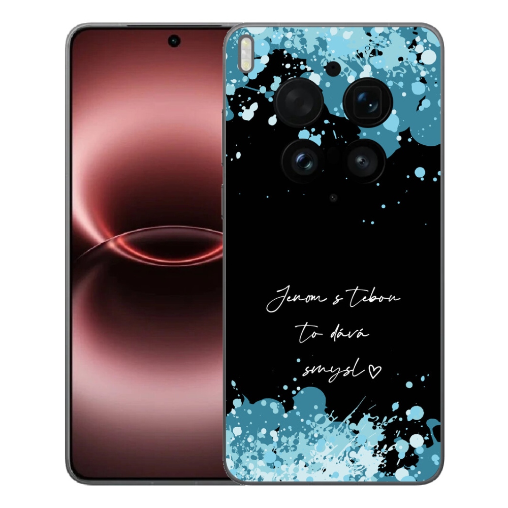 Gelový kryt mmCase na Vivo X300 Ultra - zamilovaný text černé pozadí