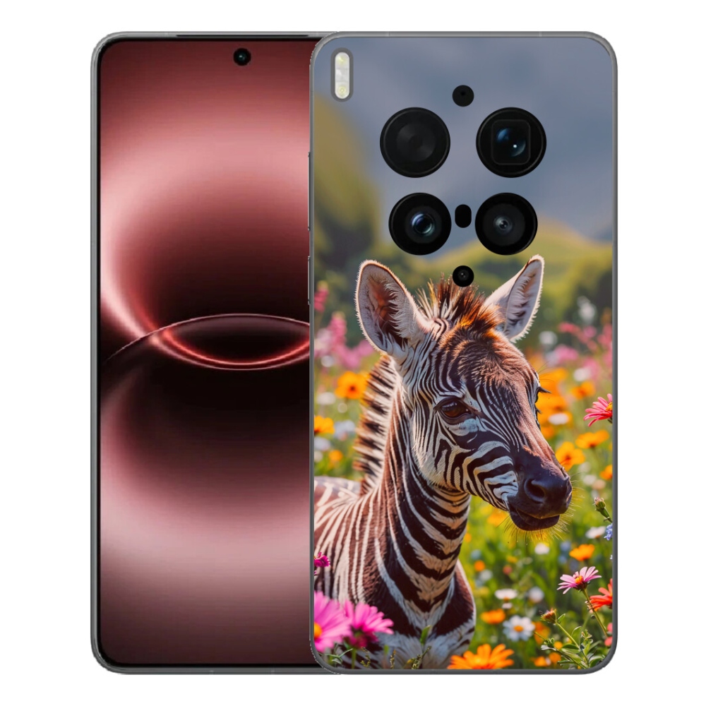 Gelový kryt mmCase na Vivo X300 Ultra - zebra na louce