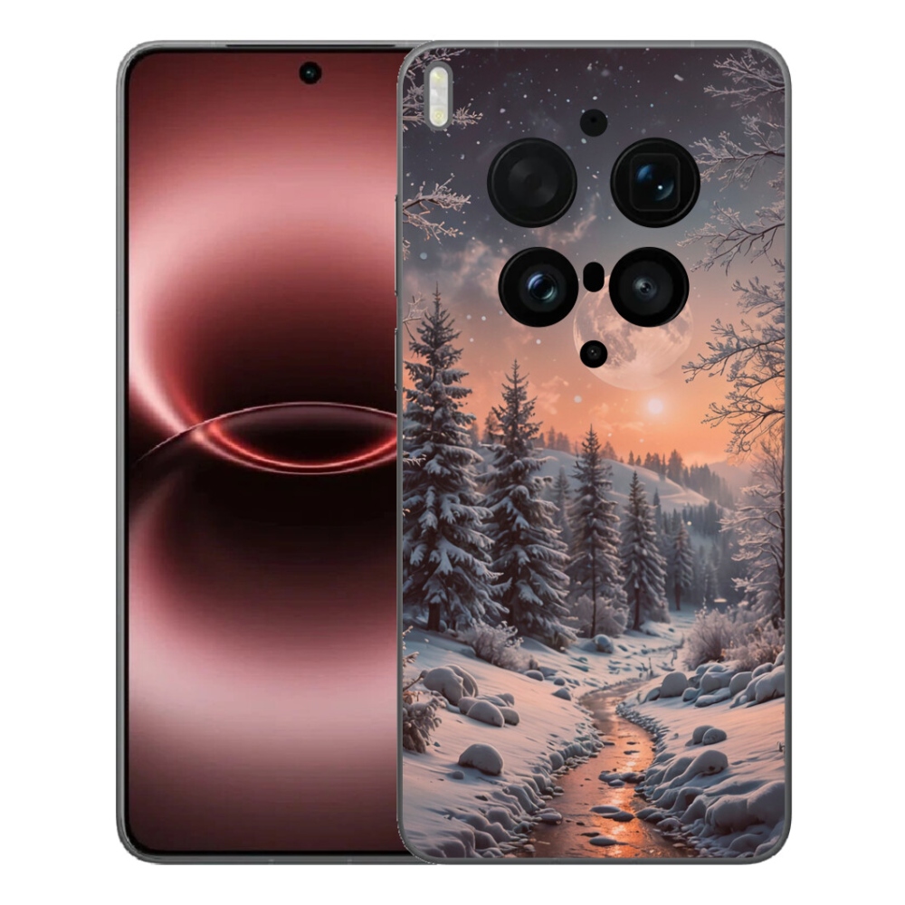 Gelový kryt mmCase na Vivo X300 Ultra - zimní krajina 2