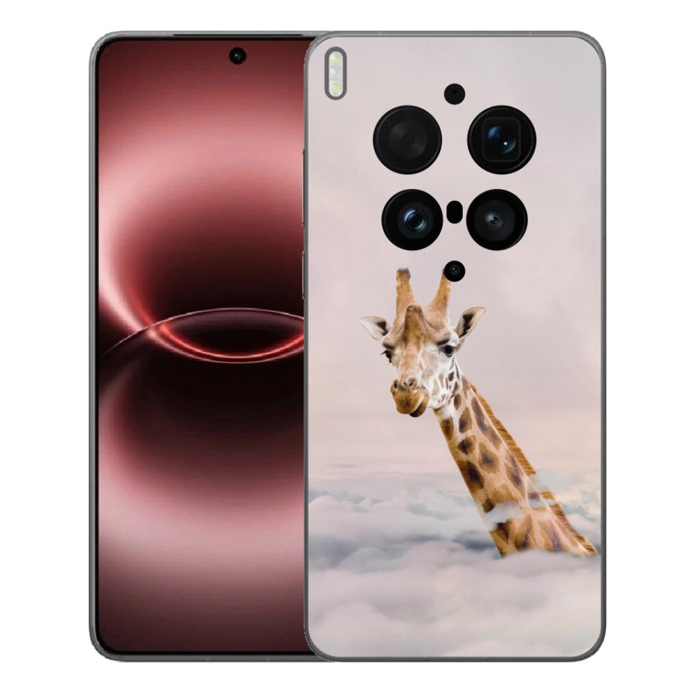 Gelový kryt mmCase na Vivo X300 Ultra - žirafa v oblacích