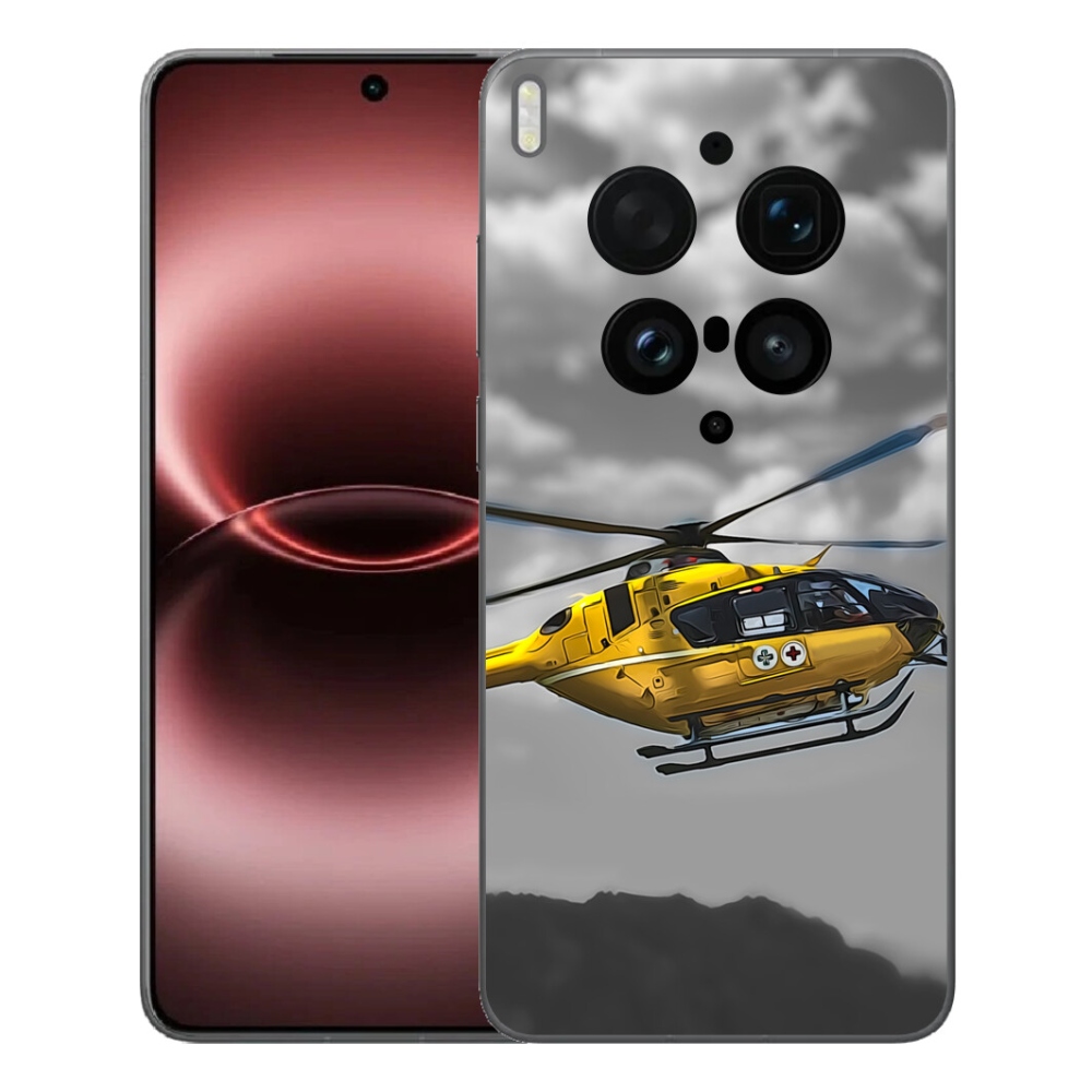 Gelový kryt mmCase na Vivo X300 Ultra - žlutá helikoptéra