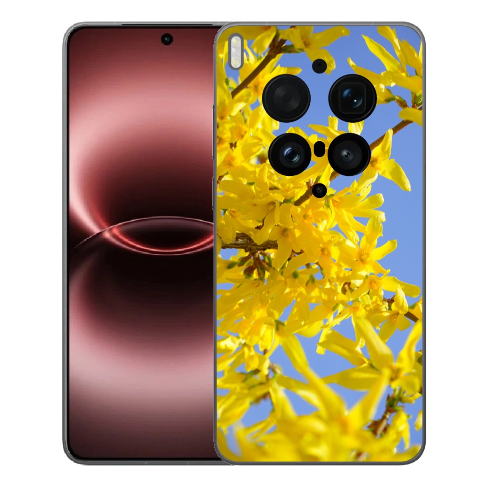 Gelový kryt mmCase na Vivo X300 Ultra - žluté květy