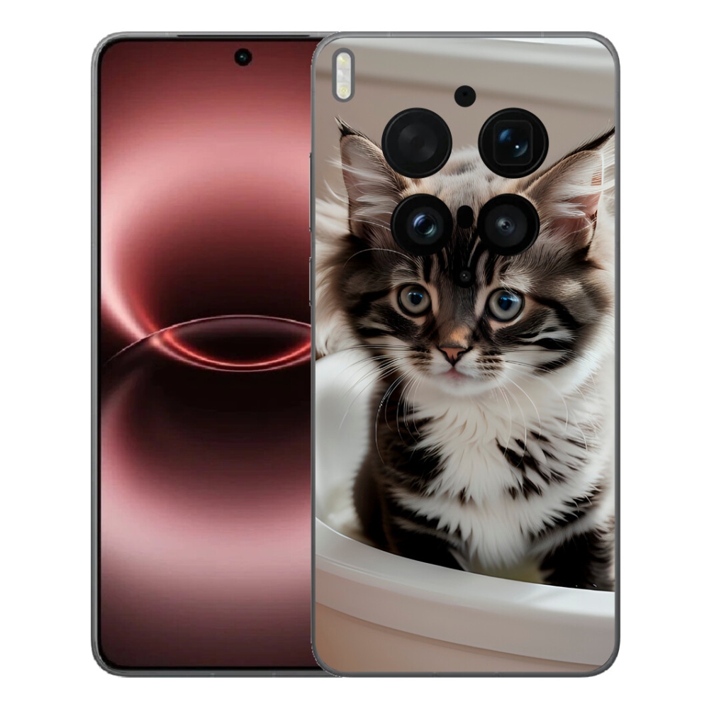 Gelový kryt mmCase na Vivo X300 Ultra - zvědavé kotě