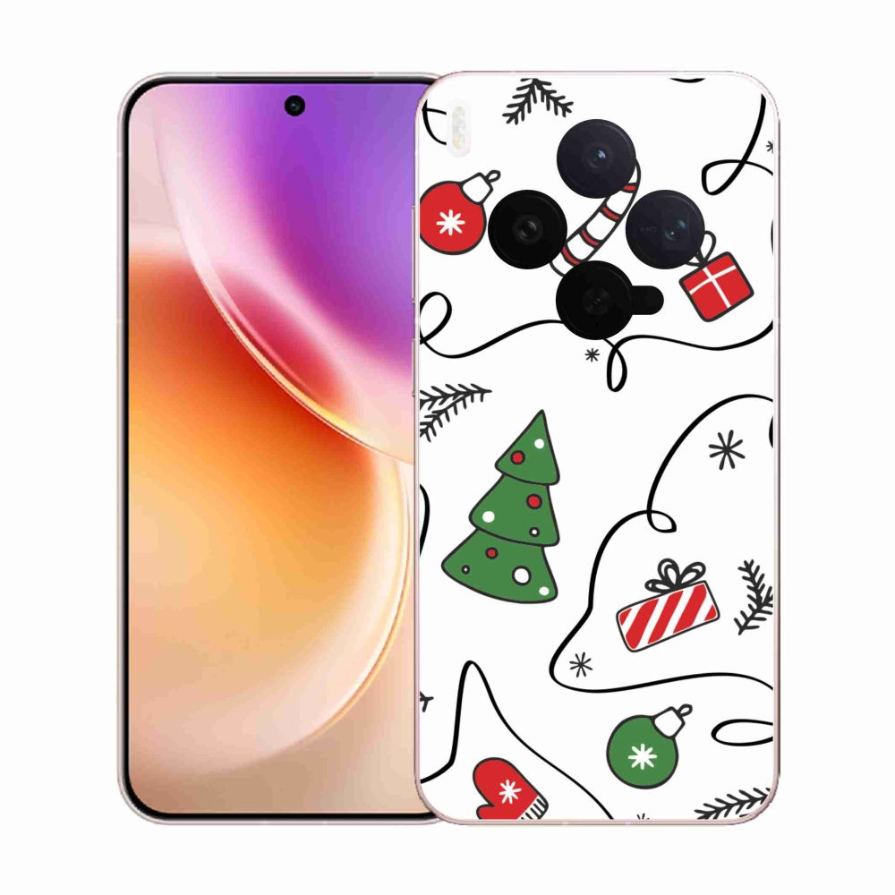 Gelový kryt mmCase na Vivo X300 - vánoční motivy