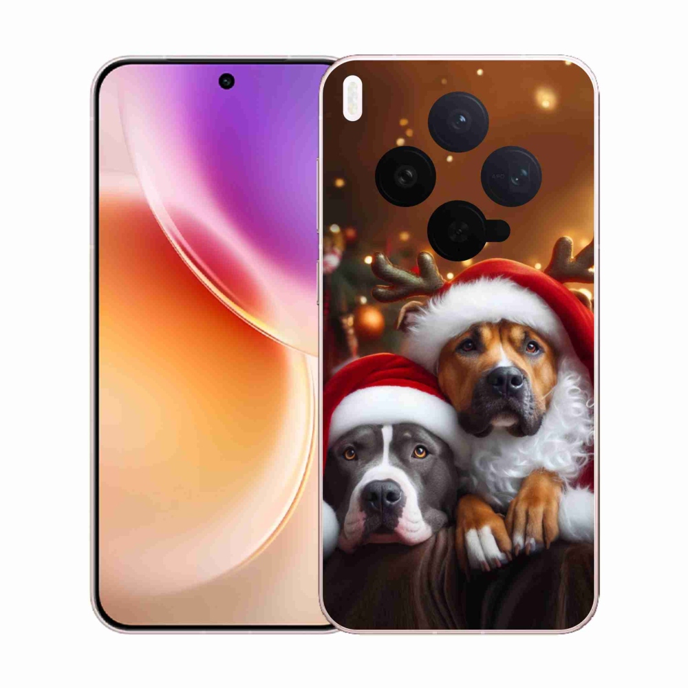 Gelový kryt mmCase na Vivo X300 - vánoční psi