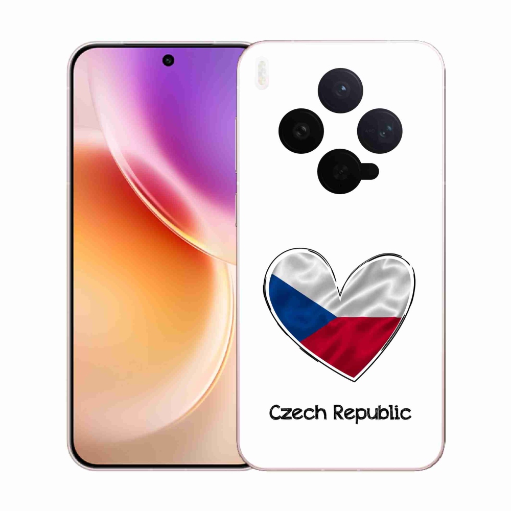 Gelový kryt mmCase na Vivo X300 - vlajka srdce bílé pozadí