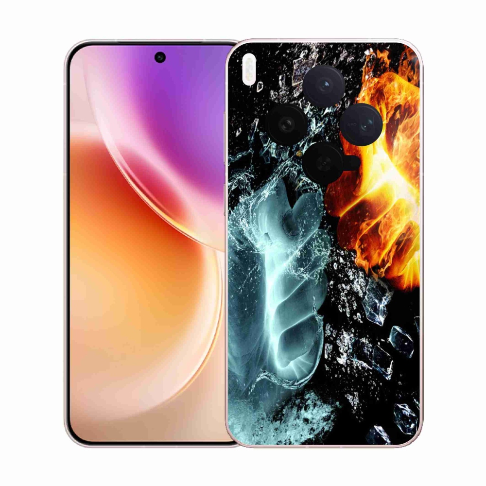 Gelový kryt mmCase na Vivo X300 - voda a oheň