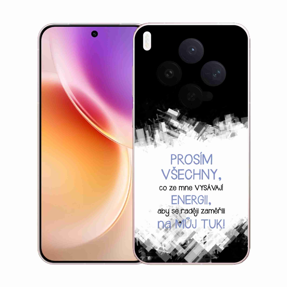 Gelový kryt mmCase na Vivo X300 - vtipný text 1 modrý