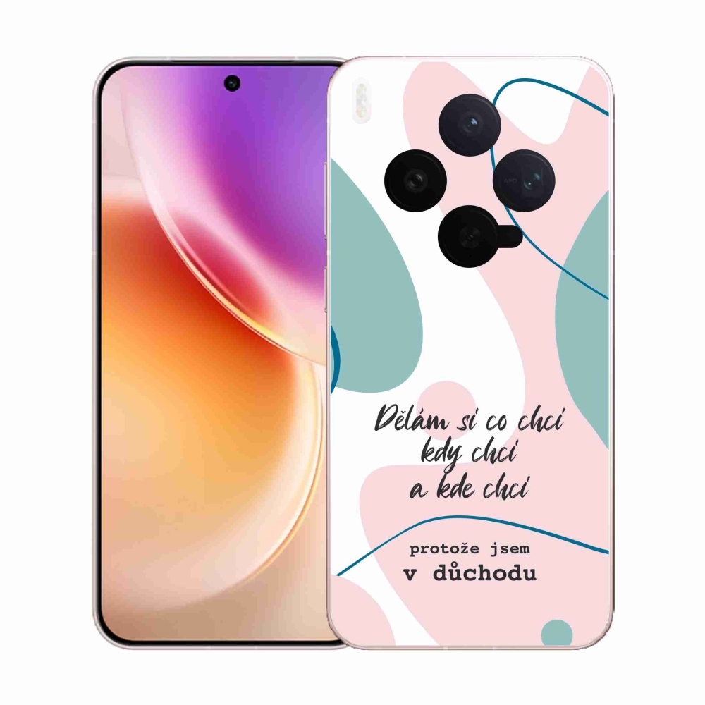 Gelový kryt mmCase na Vivo X300 - vtipný text 10 bílé pozadí