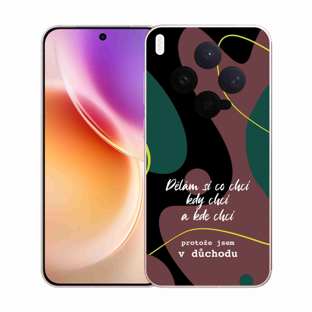 Gelový kryt mmCase na Vivo X300 - vtipný text 10 černé pozadí