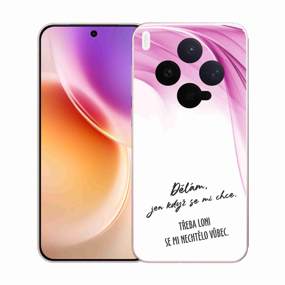 Gelový kryt mmCase na Vivo X300 - vtipný text 12 bílé pozadí