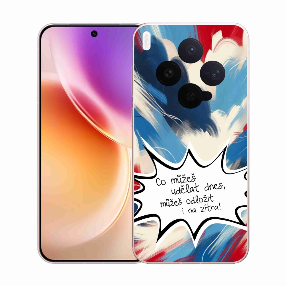 Gelový kryt mmCase na Vivo X300 - vtipný text 9 bílé pozadí