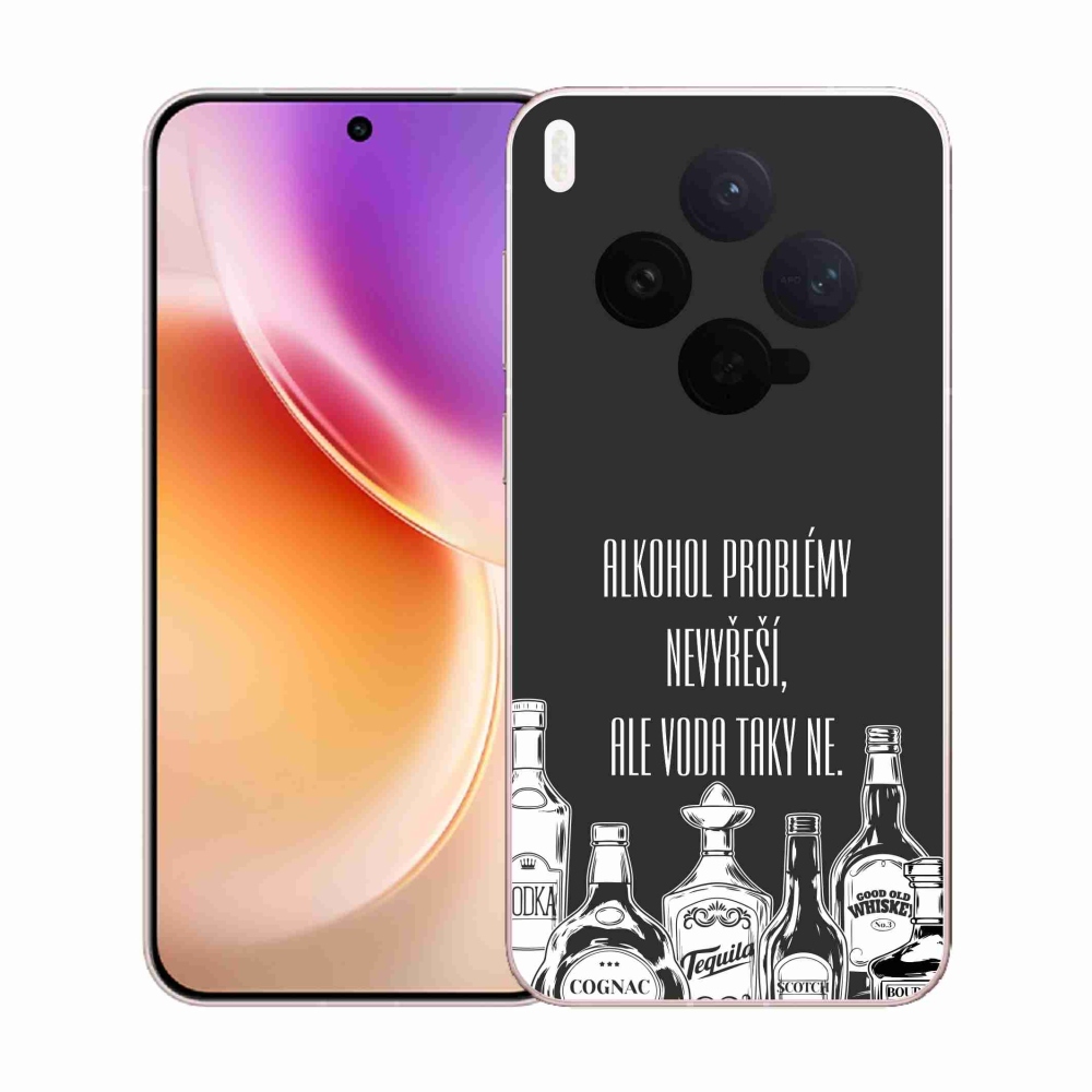 Gelový kryt mmCase na Vivo X300 - vtipný text černé pozadí