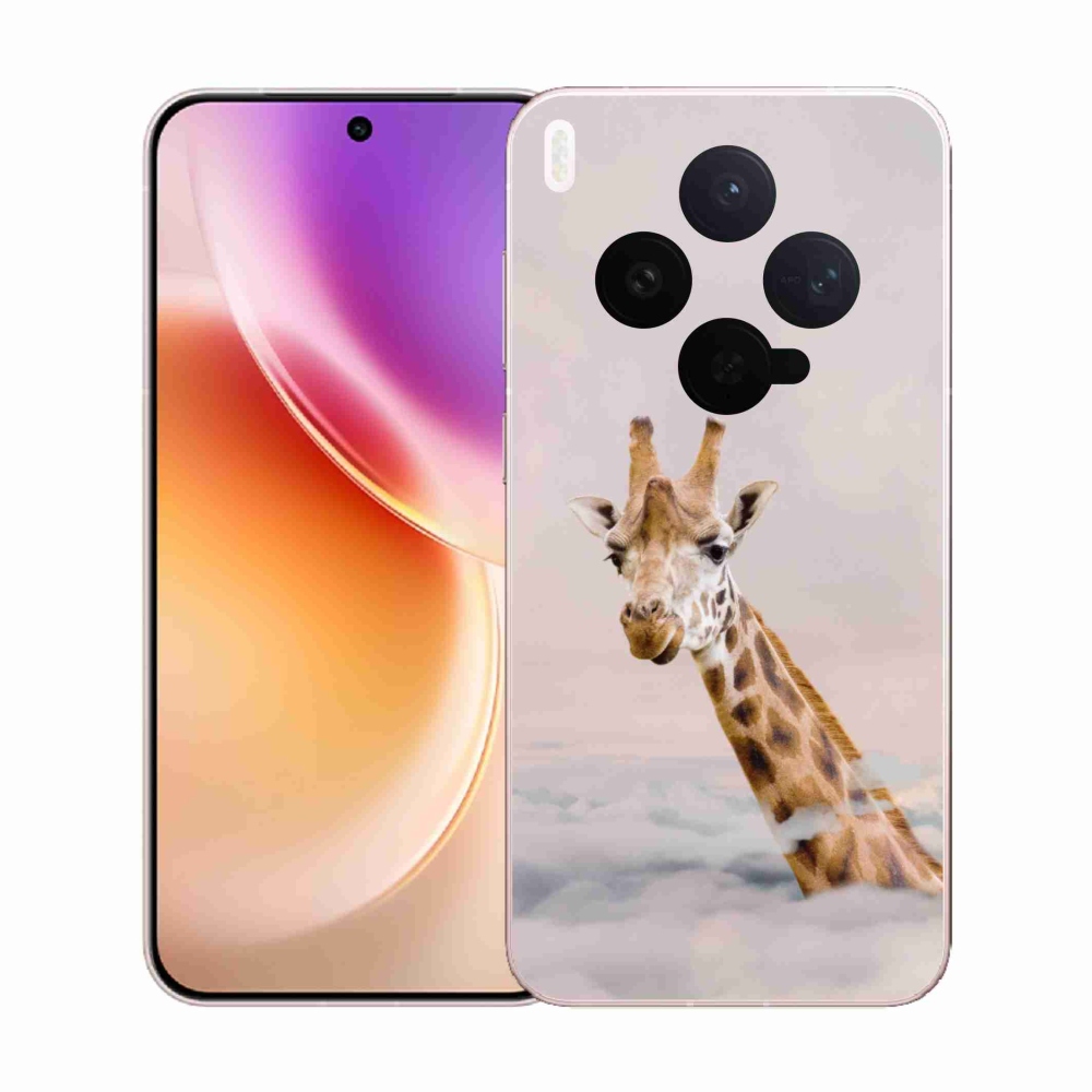 Gelový kryt mmCase na Vivo X300 - žirafa v oblacích