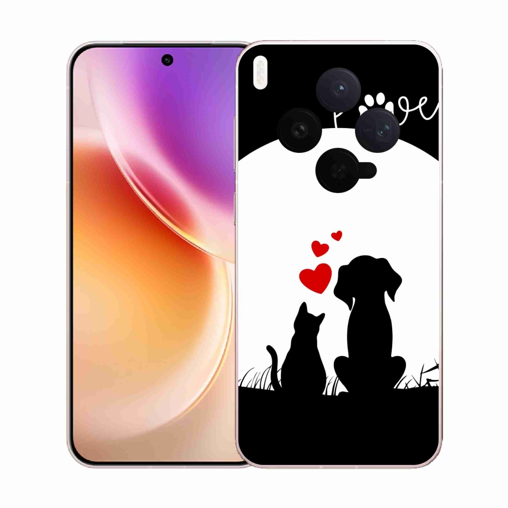 Gelový kryt mmCase na Vivo X300 - zvířecí láska