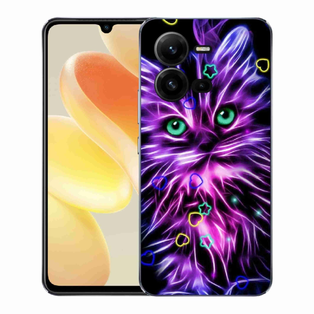 Gelový kryt mmCase na Vivo X80 Lite - abstraktní kočka