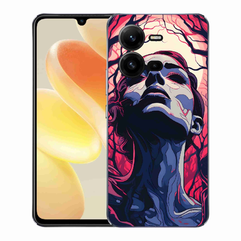 Gelový kryt mmCase na Vivo X80 Lite - abstraktní obličej