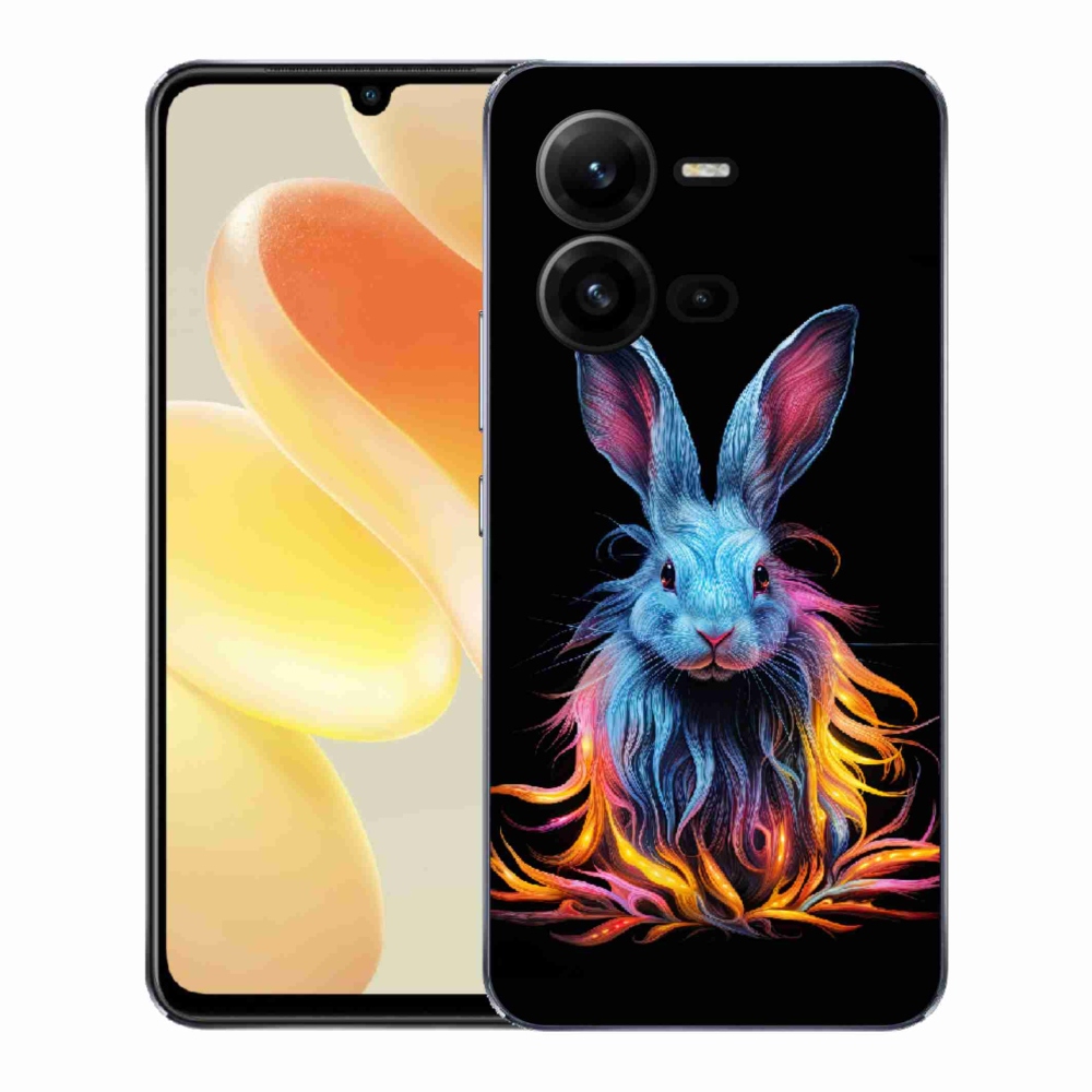 Gelový kryt mmCase na Vivo X80 Lite - abstraktní zajíc