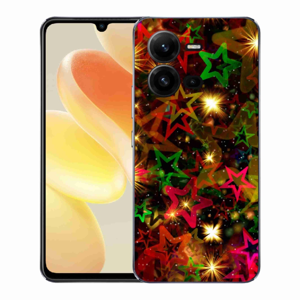 Gelový kryt mmCase na Vivo X80 Lite - barevné hvězdičky