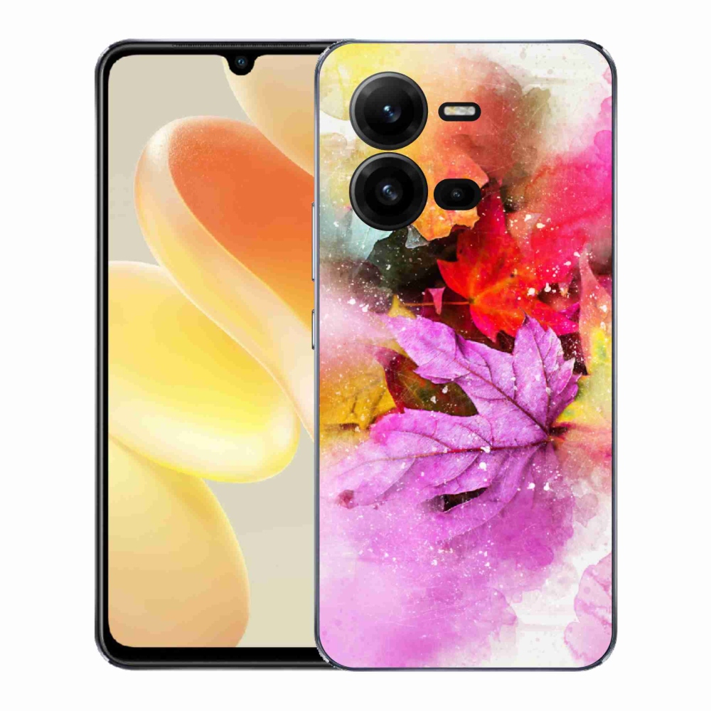 Gelový kryt mmCase na Vivo X80 Lite - barevné listy