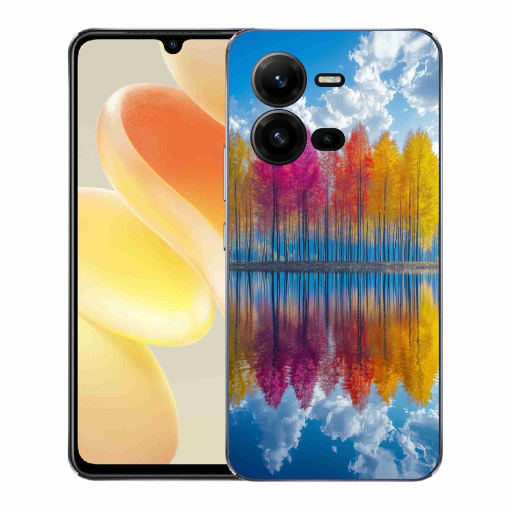 Gelový kryt mmCase na Vivo X80 Lite - barevné stromy