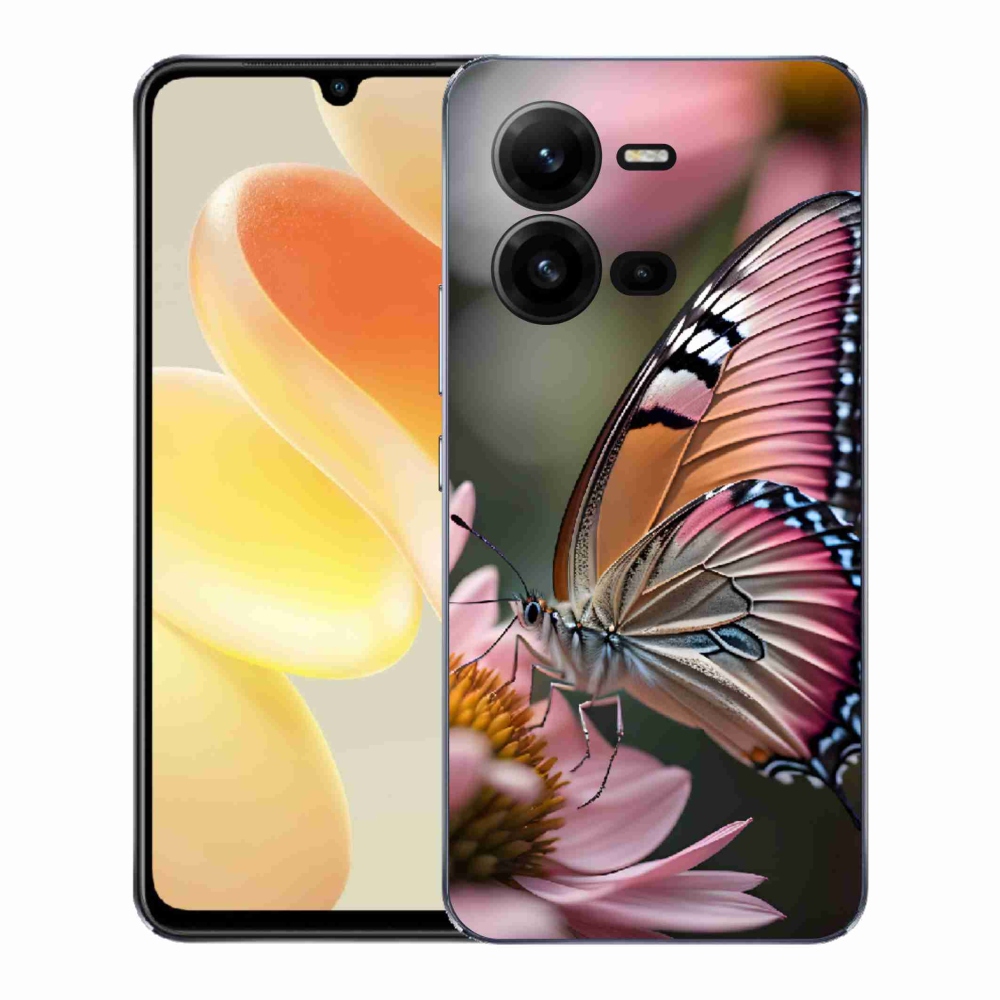 Gelový kryt mmCase na Vivo X80 Lite - barevný motýl
