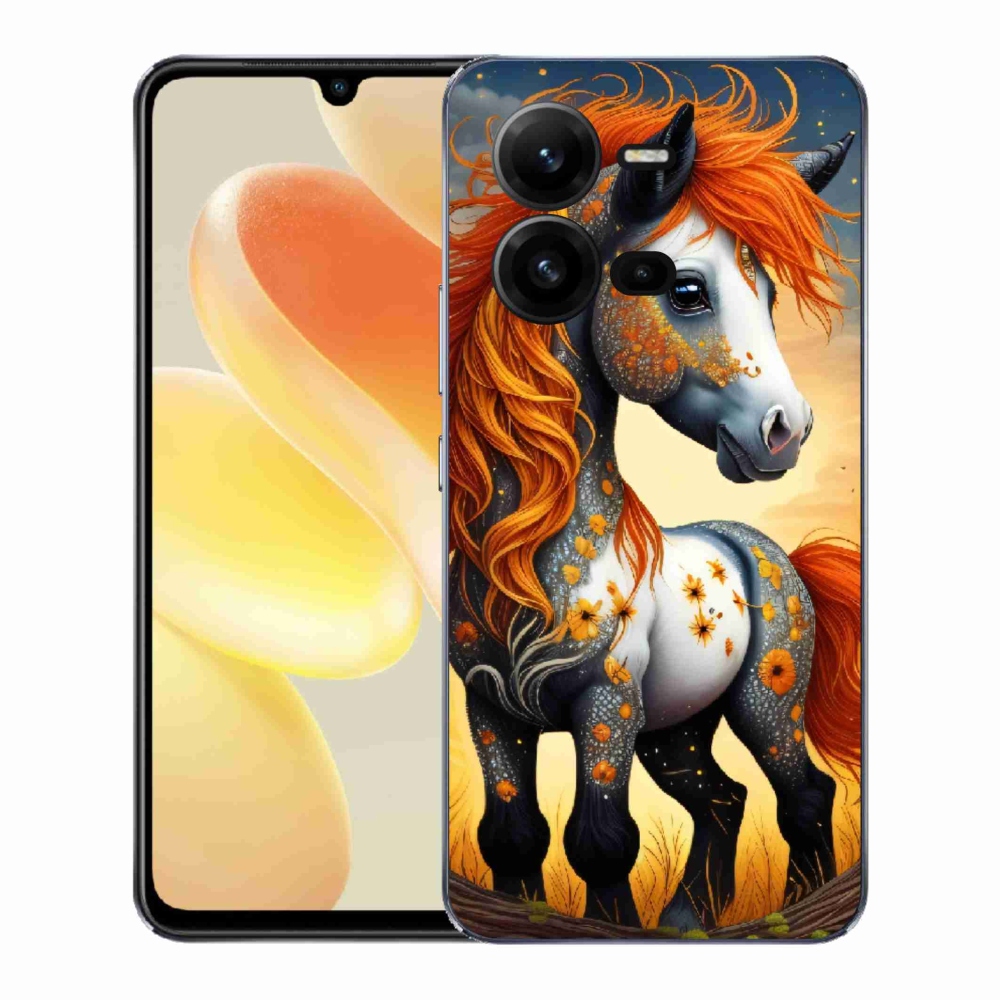 Gelový kryt mmCase na Vivo X80 Lite - barevný poník