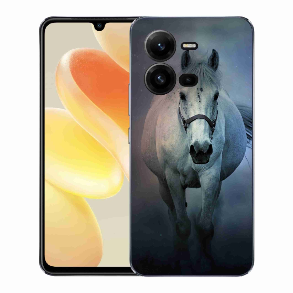Gelový kryt mmCase na Vivo X80 Lite - běžící bílý kůň