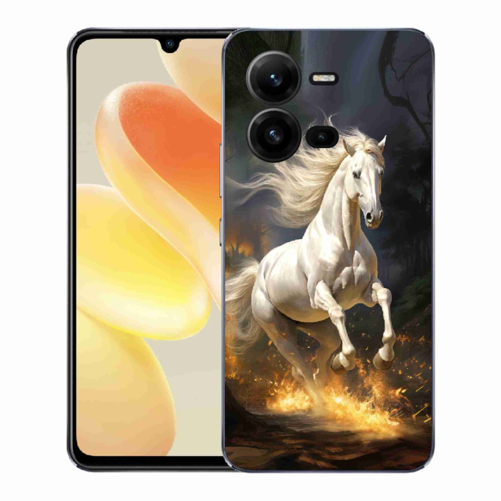 Gelový kryt mmCase na Vivo X80 Lite - bílý kůň 2