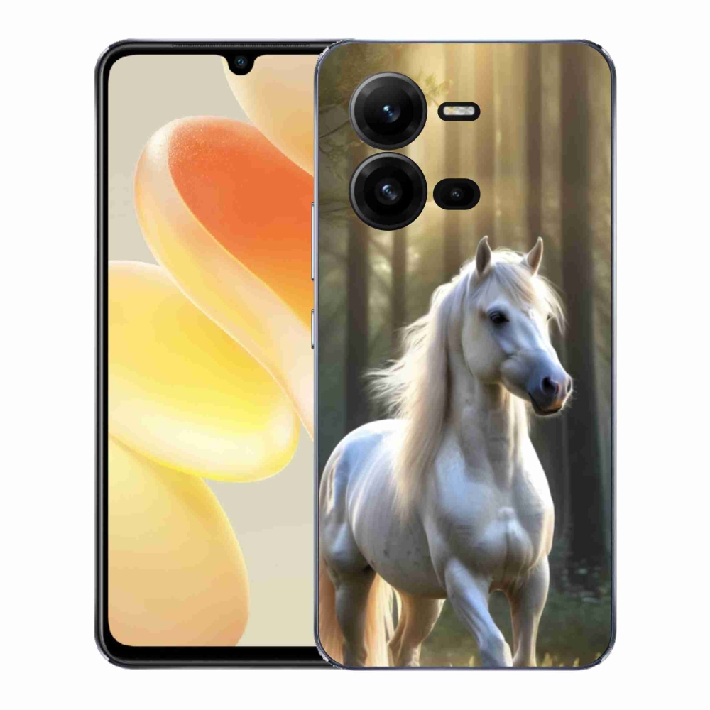 Gelový kryt mmCase na Vivo X80 Lite - bílý kůň 3