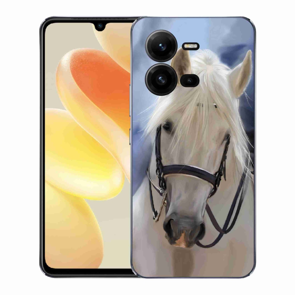 Gelový kryt mmCase na Vivo X80 Lite - bílý kůň