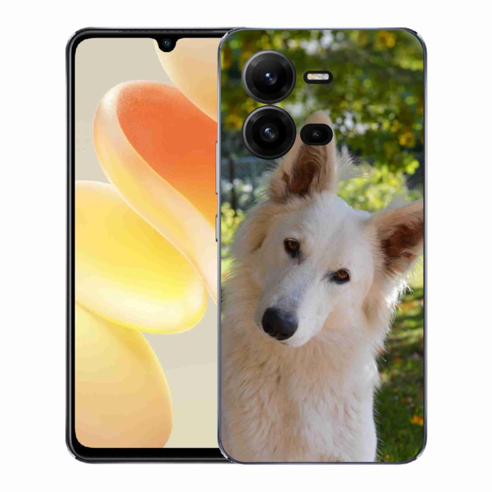 Gelový kryt mmCase na Vivo X80 Lite - bílý švýcarský ovčák 1