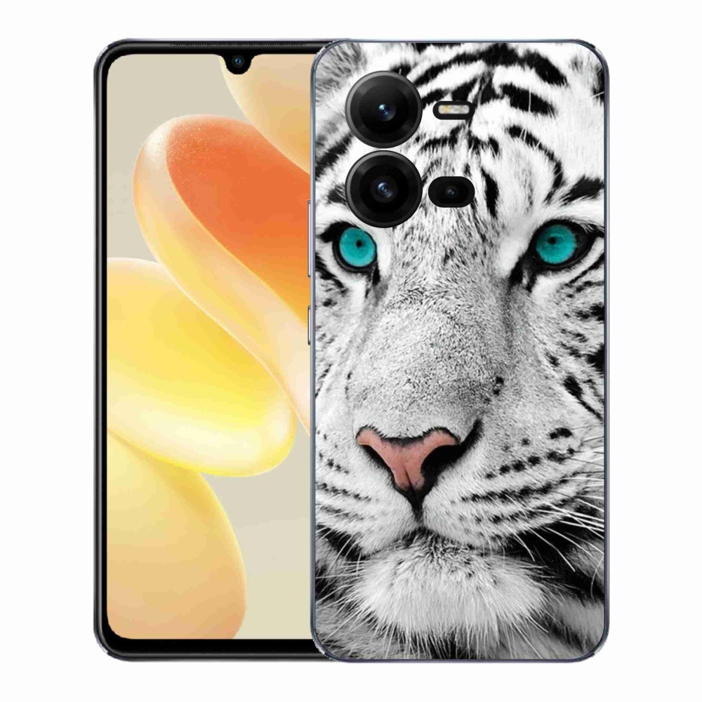 Gelový kryt mmCase na Vivo X80 Lite - bílý tygr