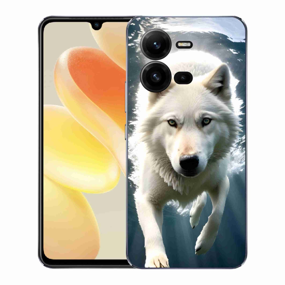 Gelový kryt mmCase na Vivo X80 Lite - bílý vlk