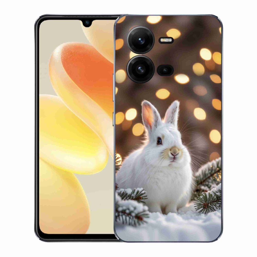 Gelový kryt mmCase na Vivo X80 Lite - bílý zajíc