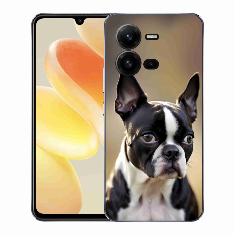 Gelový kryt mmCase na Vivo X80 Lite - bostonský teriér