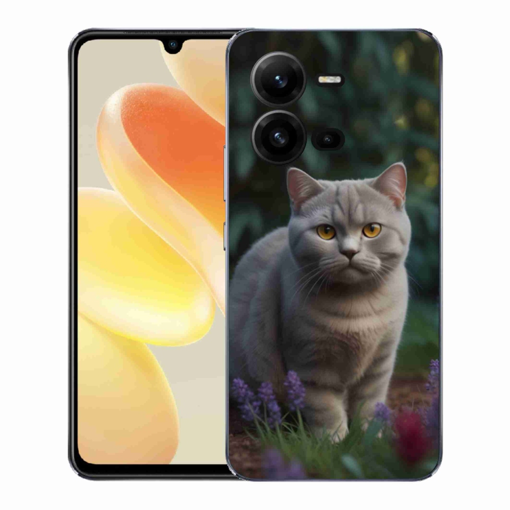 Gelový kryt mmCase na Vivo X80 Lite - britská kočka