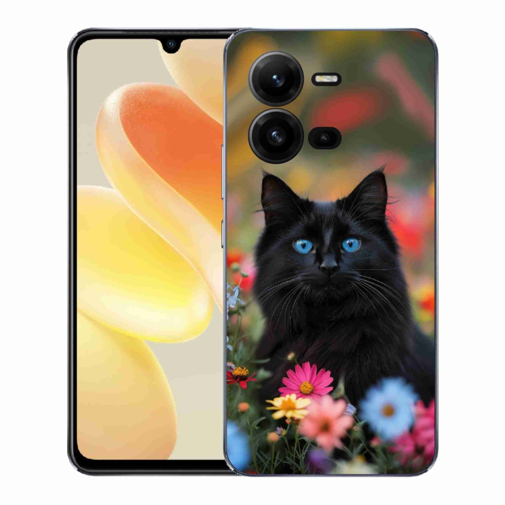 Gelový kryt mmCase na Vivo X80 Lite - černé kotě 4