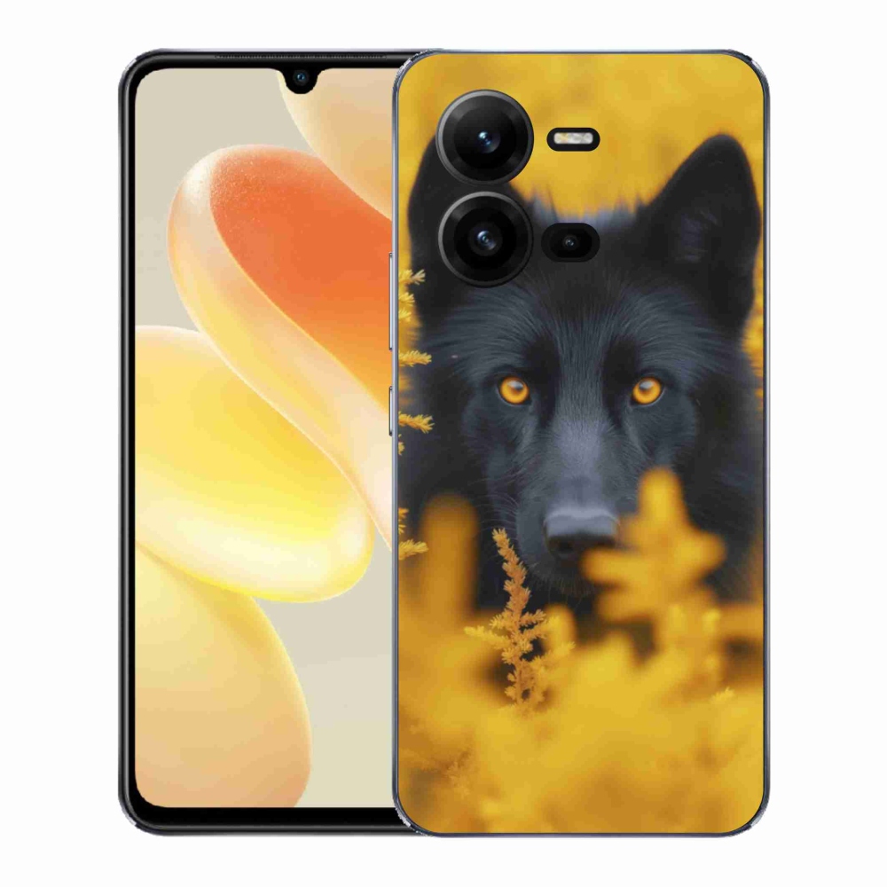 Gelový kryt mmCase na Vivo X80 Lite - černý vlk 2