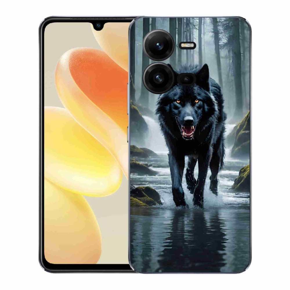 Gelový kryt mmCase na Vivo X80 Lite - černý vlk